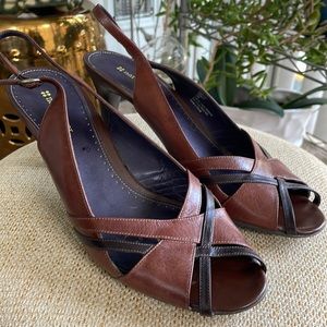 Naturalizer Crisscross brown heels, size 10